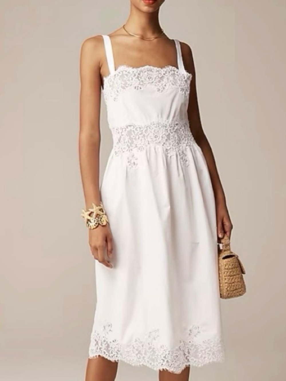 NWT J. Crew Philomena Dress White XL